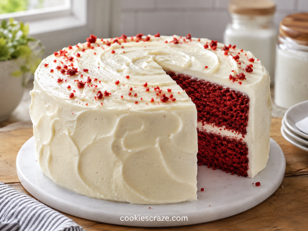 red velvet cake with cream cheese icing