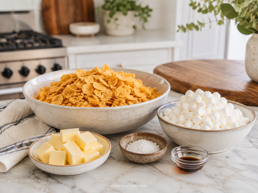 marshmallow and cornflakes