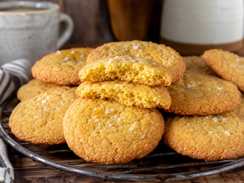 brown butter corn cookies with lime sugar