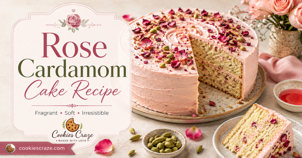 Rose Cardamom Cake Recipe