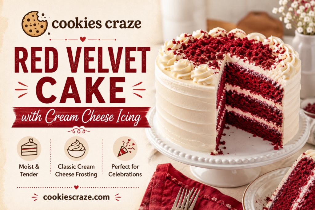 red velvet cake with cream cheese icing