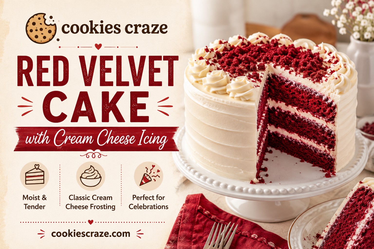 red velvet cake with cream cheese icing