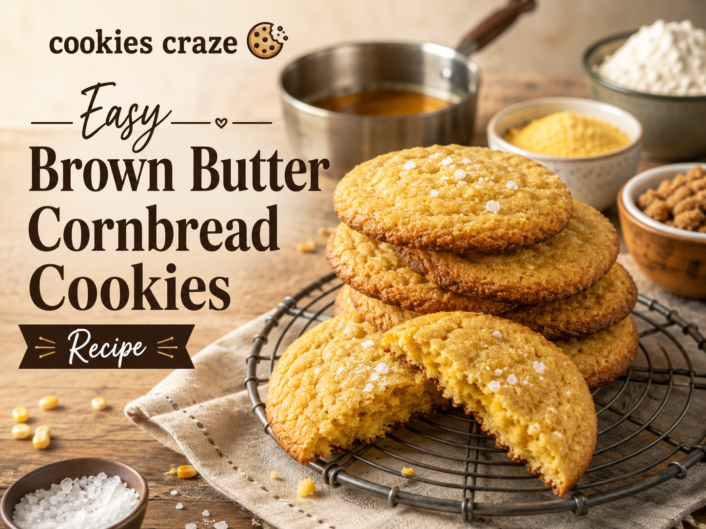 brown butter cornbread cookies recipe